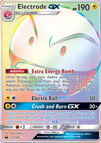 Electrode GX Pokémon card #172