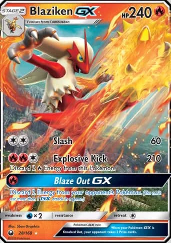 Blaziken GX Pokémon card #28