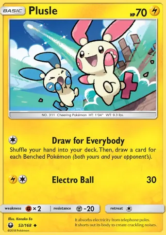 Plusle Pokémon card #53