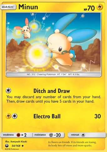 Minun Pokémon card #54