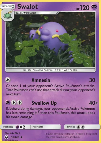 Swalot Pokémon card #58