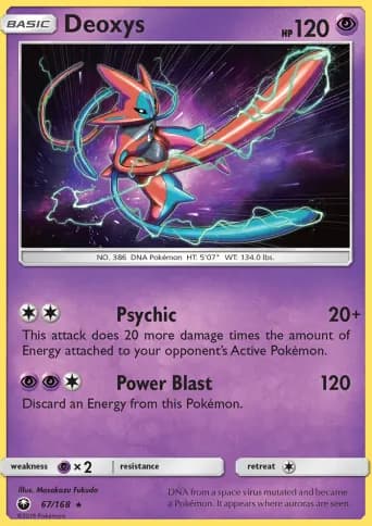 Deoxys Pokémon card #67