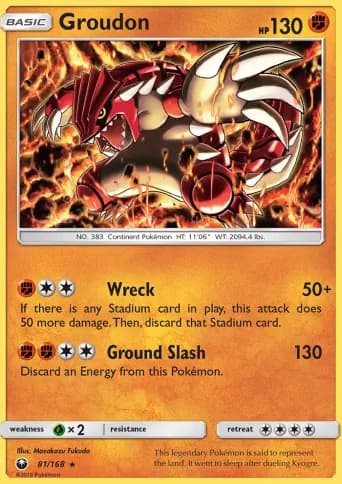Groudon Pokémon card #81