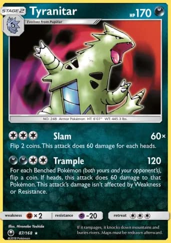 Tyranitar Pokémon card #87