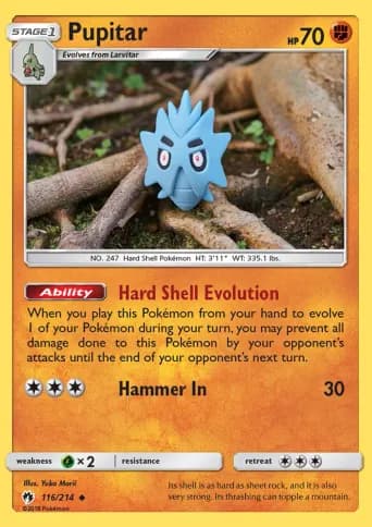 Pupitar Pokémon card #116