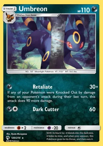 Umbreon Pokémon card #120