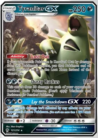 Tyranitar GX Pokémon card #121