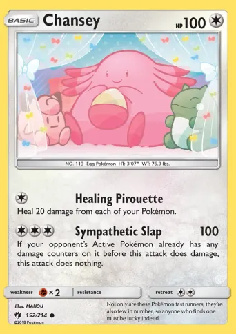Chansey Pokémon card #152