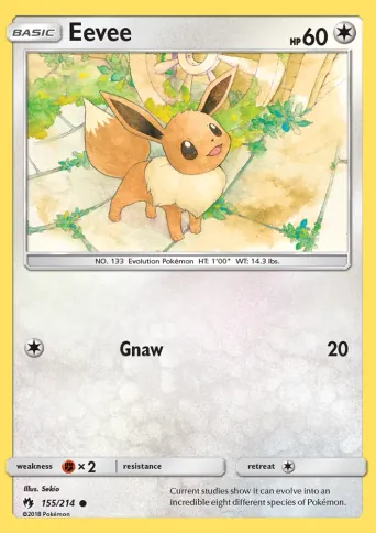 Eevee Pokémon card #155