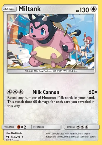 Miltank Pokémon card #158