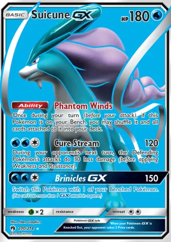 Suicune GX Pokémon card #200