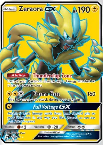 Zeraora GX Pokémon card #201