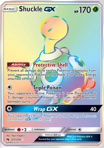 Shuckle GX Pokémon card #215