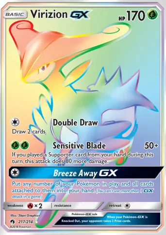 Virizion GX Pokémon card #217