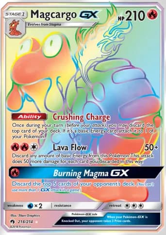Magcargo GX Pokémon card #218