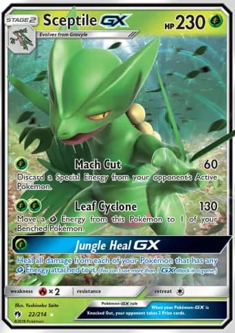 Sceptile GX Pokémon card #22