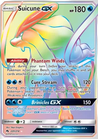 Suicune GX Pokémon card #220