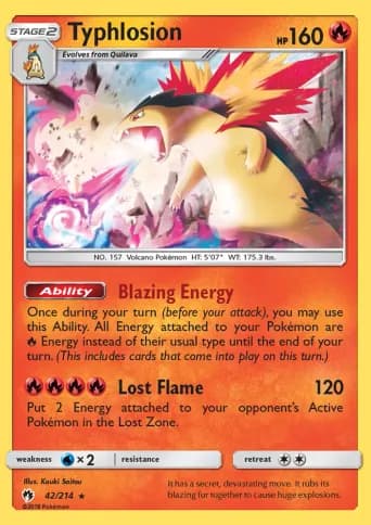 Typhlosion Pokémon card #42