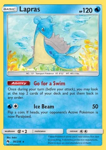 Lapras Pokémon card #56