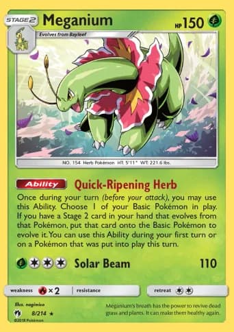 Meganium Pokémon card #8