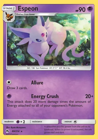 Espeon Pokémon card #89