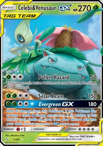 Celebi & Venusaur GX Pokémon card #1