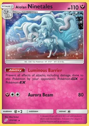 Alolan Ninetales Pokémon card #111