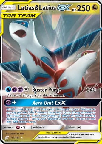 Latias & Latios GX Pokémon card #113