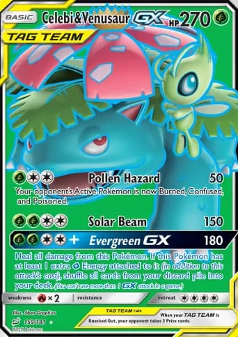 Celebi & Venusaur GX Pokémon card #159