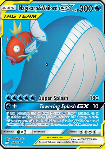 Magikarp & Wailord GX Pokémon card #160