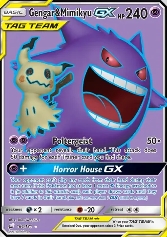 Gengar & Mimikyu GX Pokémon card #164