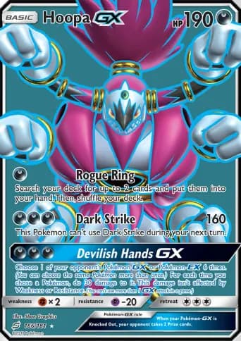 Hoopa GX Pokémon card #166