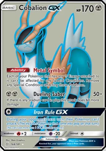 Cobalion GX Pokémon card #168