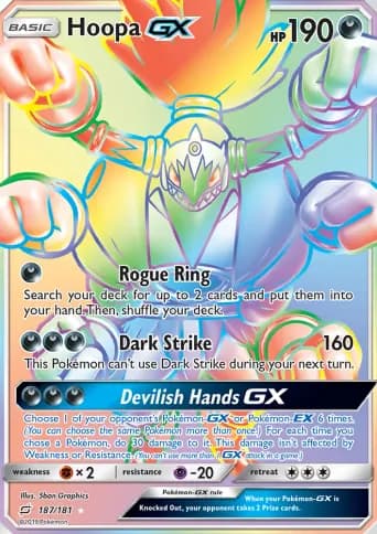 Hoopa GX Pokémon card #187
