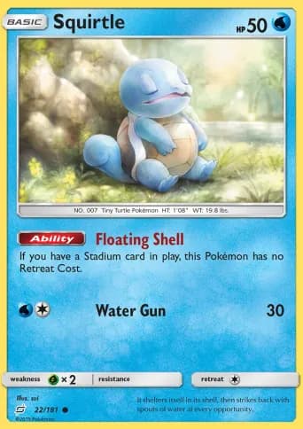 Squirtle Pokémon card #22