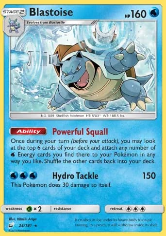 Blastoise Pokémon card #25