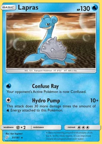 Lapras Pokémon card #31