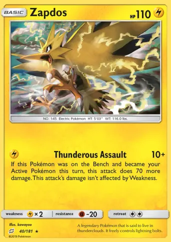 Zapdos Pokémon card #40