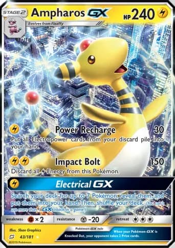 Ampharos GX Pokémon card #43