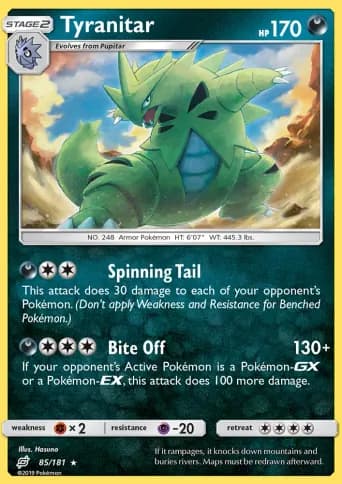 Tyranitar Pokémon card #85