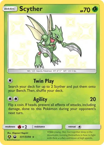Scyther Pokémon card #SV1