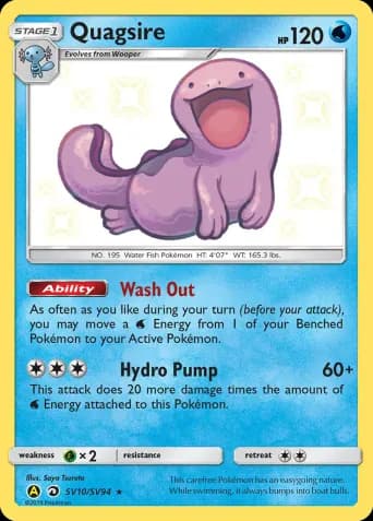 Quagsire Pokémon card #SV10