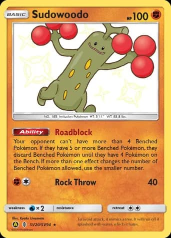 Sudowoodo Pokémon card #SV20