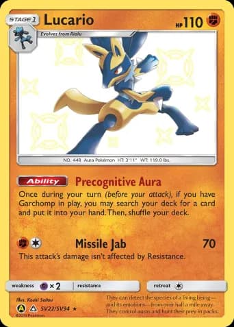 Lucario Pokémon card #SV22