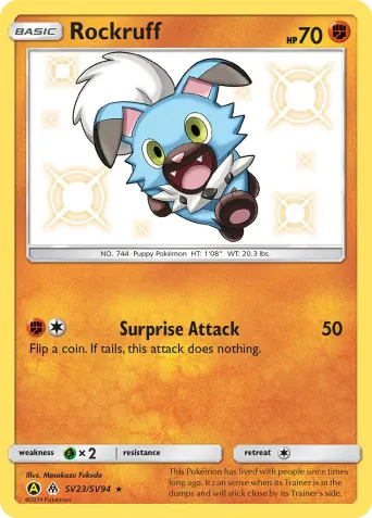Rockruff Pokémon card #SV23