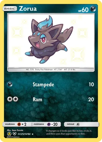 Zorua Pokémon card #SV25