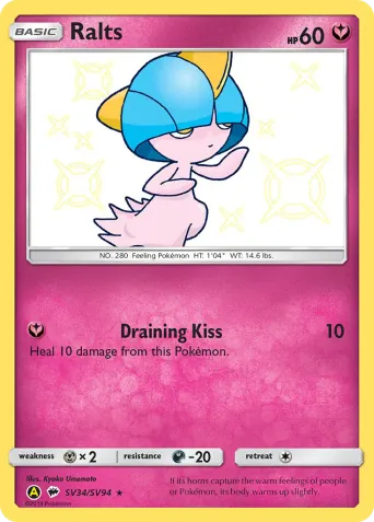 Ralts Pokémon card #SV34