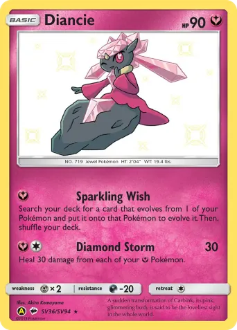 Diancie Pokémon card #SV36