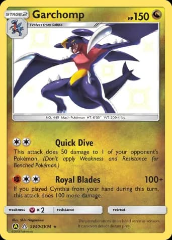 Garchomp Pokémon card #SV40