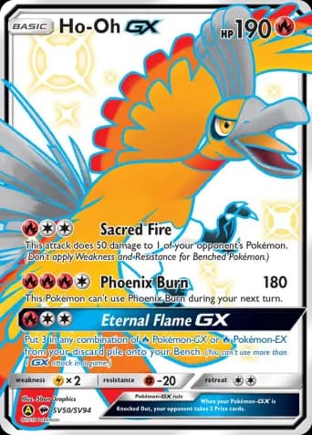 Ho-Oh-GX Pokémon card #SV50